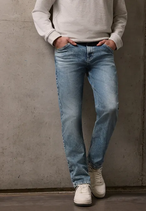 Jeansy z prostymi nogawkami soft greencast random wash