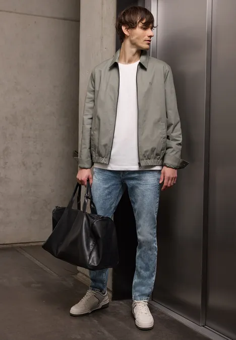 Jeansy Slim Leg soft greencast random wash