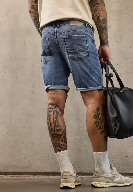 Dżinsowe szorty o regularnym kroju indigo blue wash