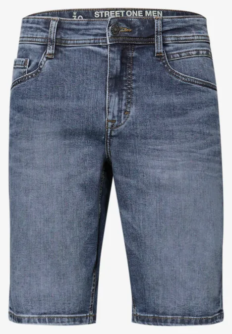 Dżinsowe szorty o regularnym kroju indigo blue wash