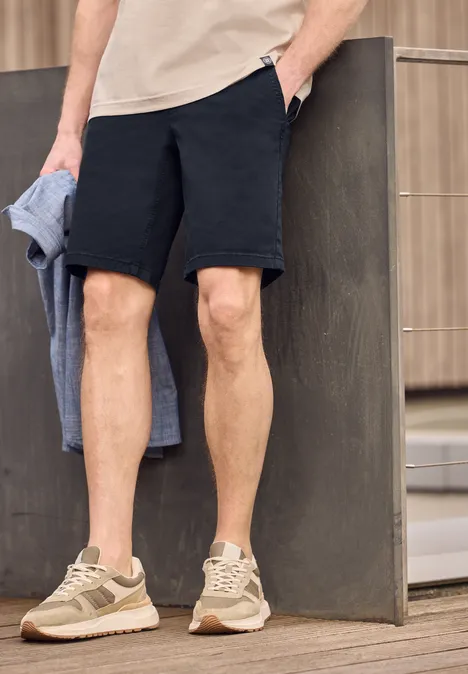 Regular Fit chino shorts met zakken dark ink blue