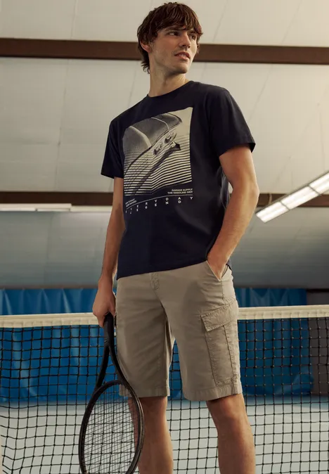 Regular Fit bermuda in cargolook warm sand