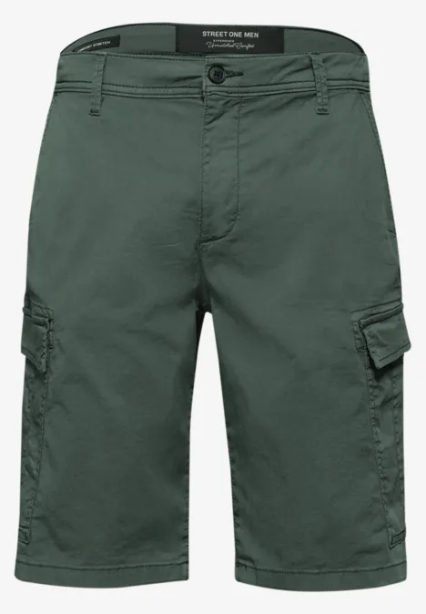 Bermuda im Regular Fit im Cargo-Look smoke green
