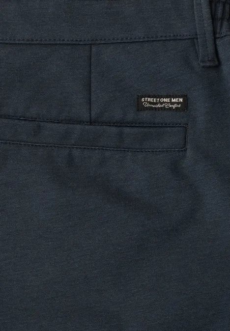 Short chino Regular Fit en jersey dark ink blue