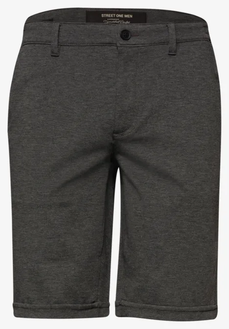 Chino Shorts im Regular Fit aus Jersey industrial grey