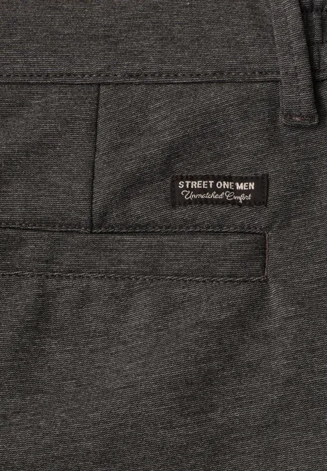 Chino Shorts im Regular Fit aus Jersey industrial grey