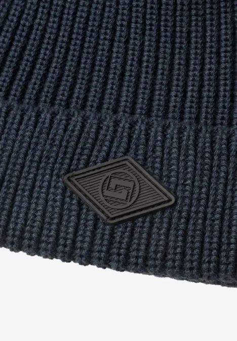 Bonnet à côtes dark basic blue