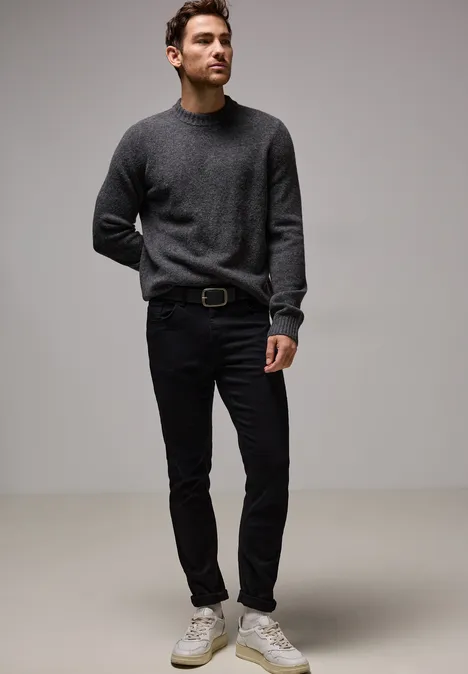Leren riem Black