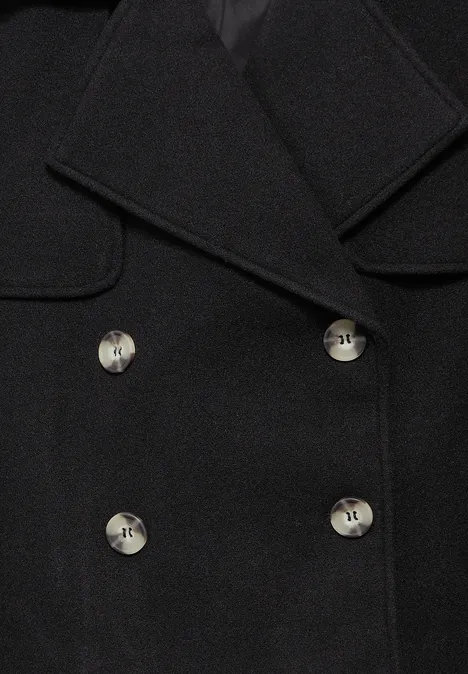 Kurzer Trenchcoat Black