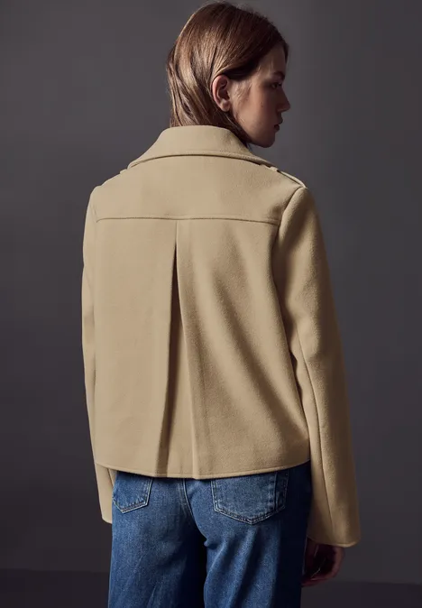 Kurzer Trenchcoat rich sand
