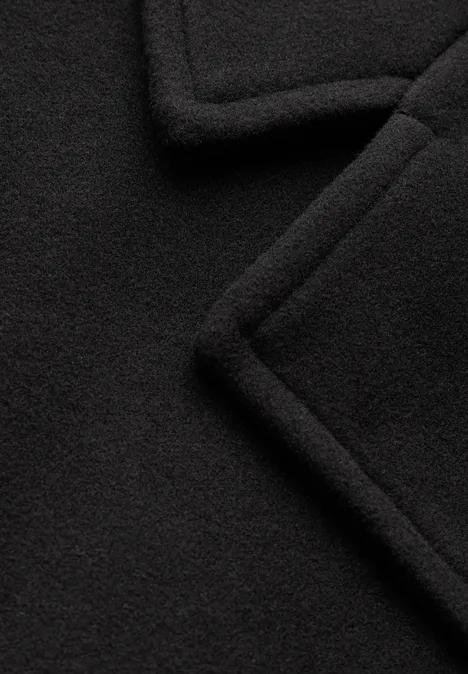 Oversized Revers-Mantel Black