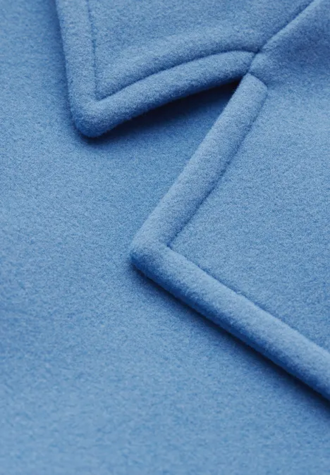 Oversized Revers-Mantel super sonic blue