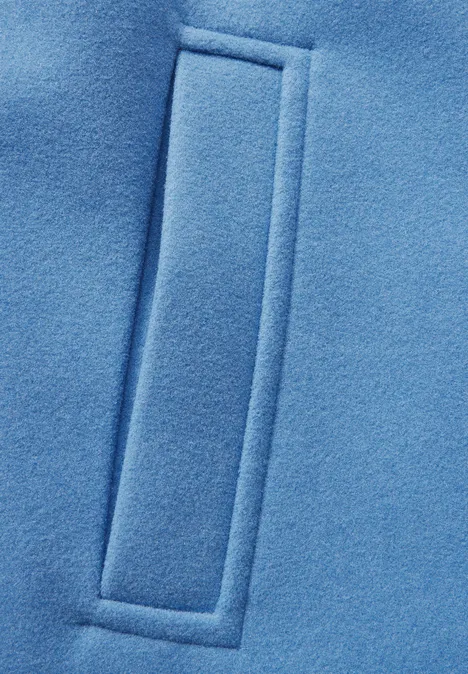Oversized Revers-Mantel super sonic blue