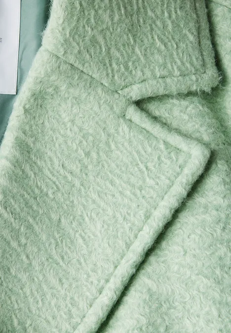 Mantel in Wolloptik light mint green