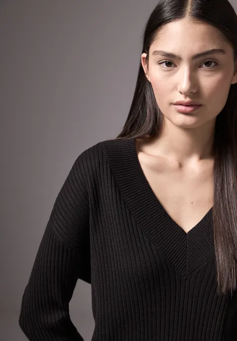 Strickkleid Black