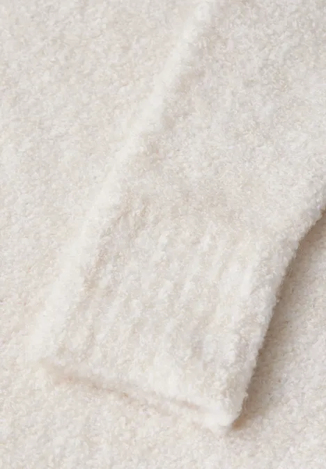 Bouclé Kleid im Relaxed Fit cream white melange