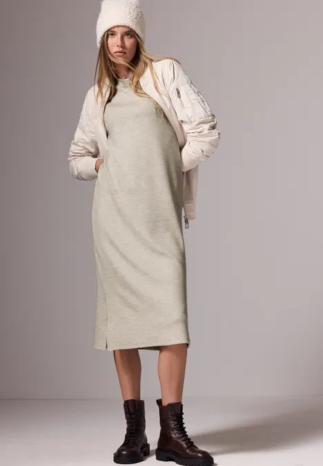 Kleid im Melange-Look oak beige melange