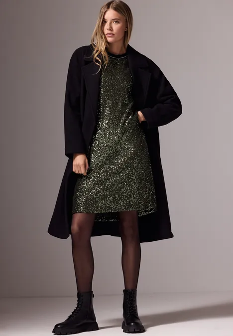 Kleid mit Pailletten sparkling green