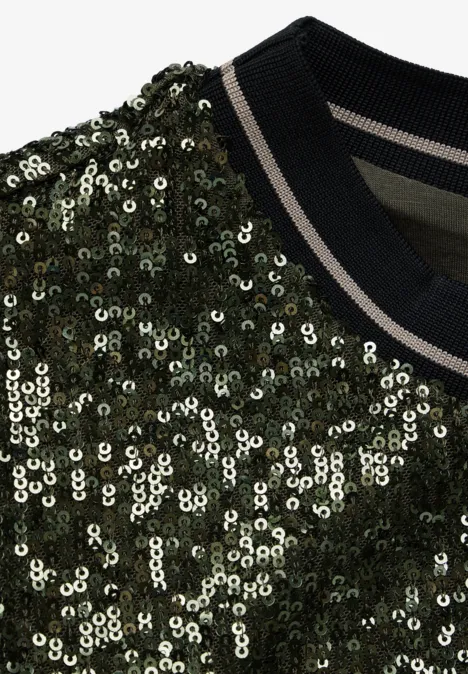 Kleid mit Pailletten sparkling green