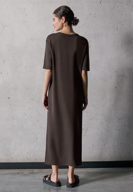 T-Shirt Kleid plummy brown