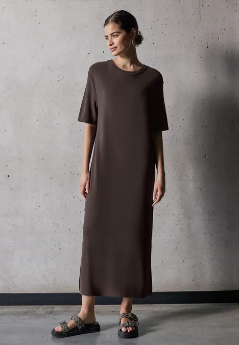 T-Shirt Kleid plummy brown