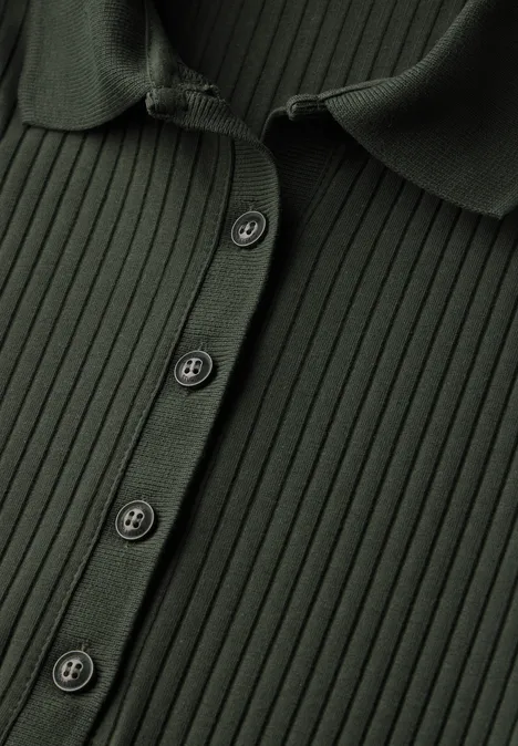 Kleid mit Rippstruktur desert pine green