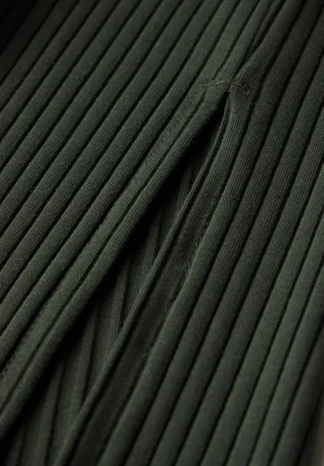 Kleid mit Rippstruktur desert pine green