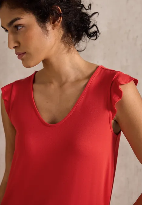 Jersey-Kleid mandarin red