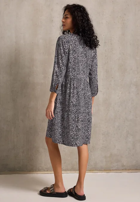 Gemustertes Tunika-Kleid void blue