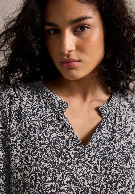 Gemustertes Tunika-Kleid void blue