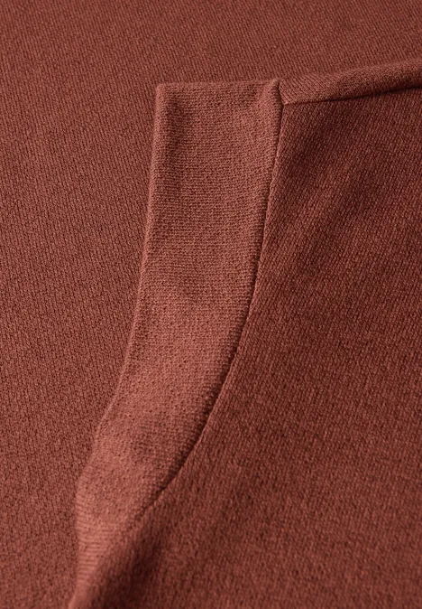 Strick-Look Kleid sienna brown