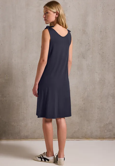 Jersey-Kleid mit Knoten dark void blue
