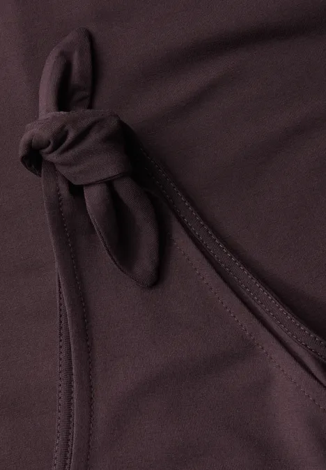Jersey-Kleid mit Knoten fudge red