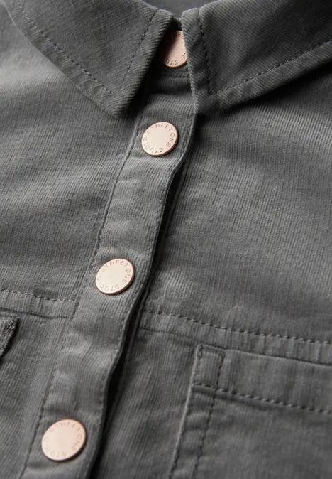 Knielanges Cordkleid deep stone grey