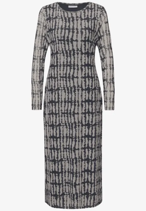 Robe en maille à motifs Black