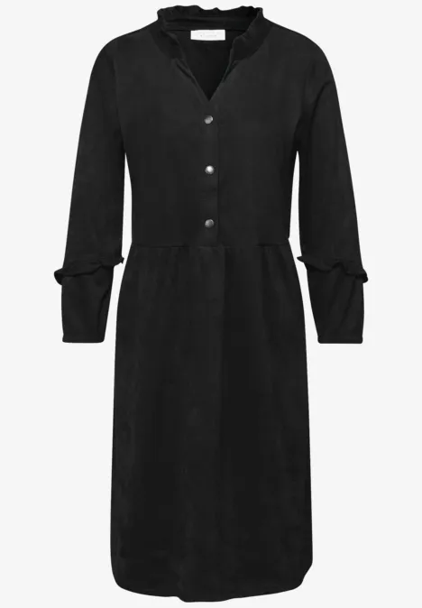 Velourskleid im Tunika-Look Black Velourskleid im Tunika-Look Black