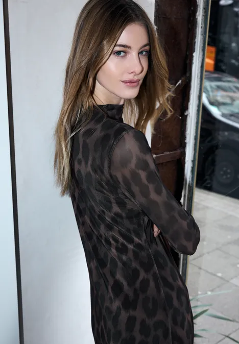 Leo Mesh-Kleid Black