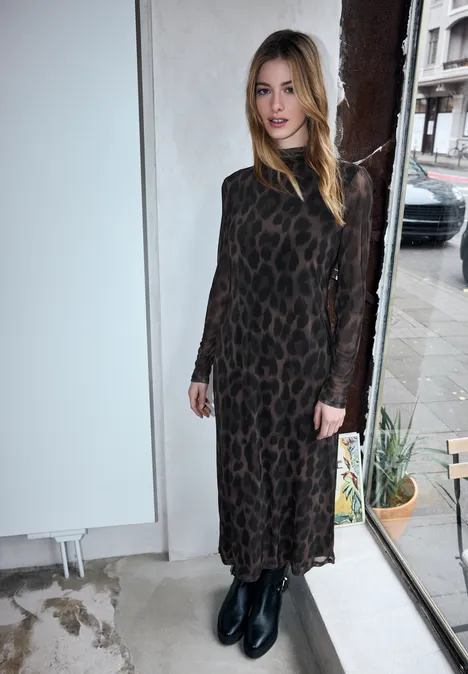 Leo Mesh-Kleid Black