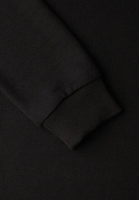 V-Neck Strickkleid Black