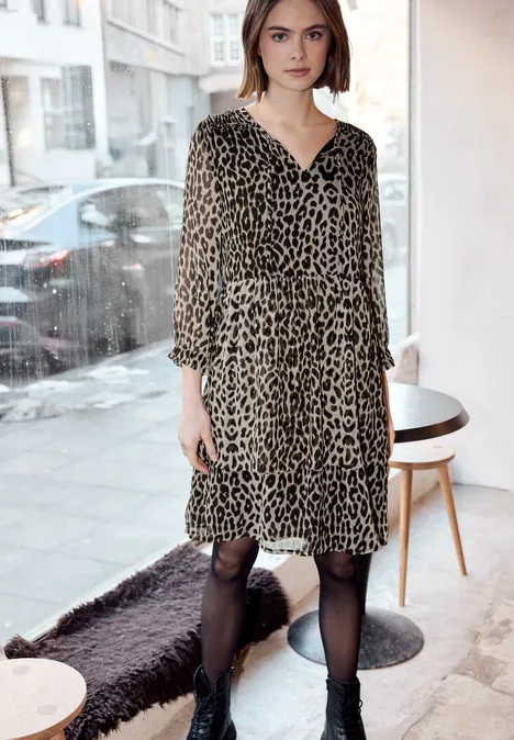 Knielange jurk Black