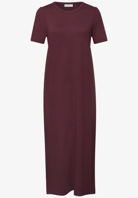 Midi-Kleid aus Jersey mit Puffärmeln very berry Midi-Kleid aus Jersey mit Puffärmeln very berry