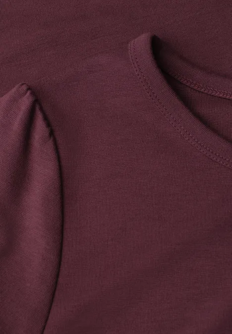 Midi-Kleid aus Jersey mit Puffärmeln very berry Midi-Kleid aus Jersey mit Puffärmeln very berry