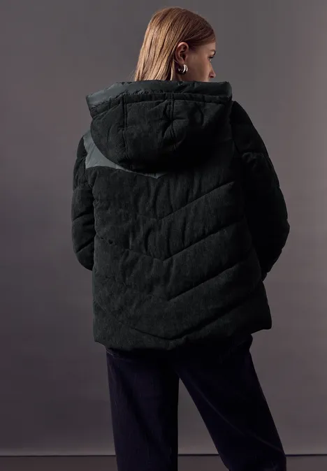 Cord-Jacke Black