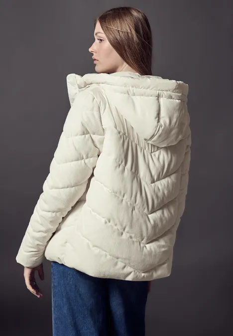 Cord-Jacke snow cream