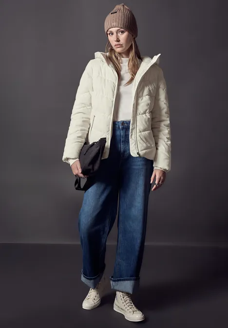 Cord-Jacke snow cream