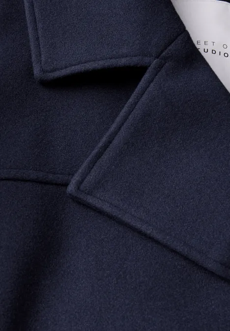 Oversize Caban Jacke deep blue