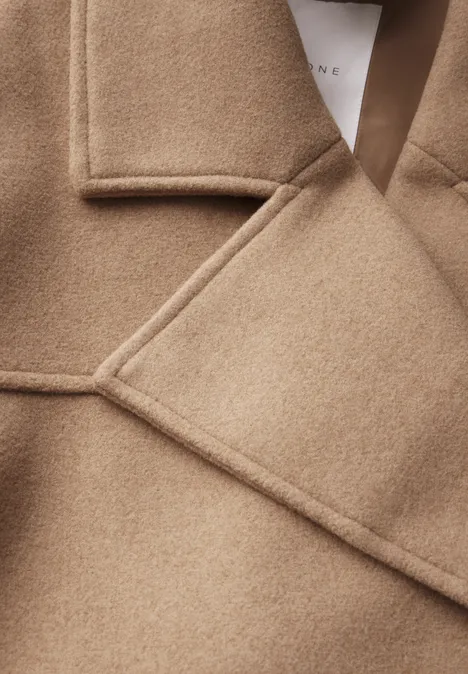 Oversize Caban Jacke button brown mel.