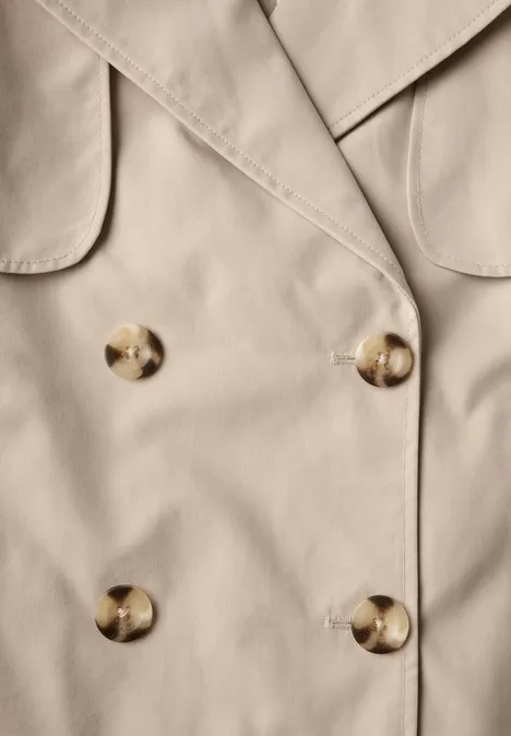 Kurzer Trenchcoat pearly sand