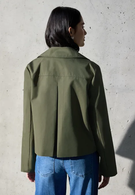 Kurzer Trenchcoat summer khaki