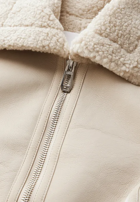 Faux Shearling Jacket pearly sand